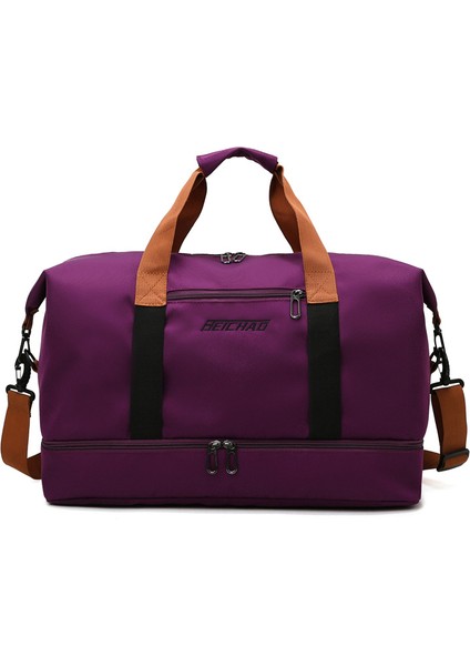 Mor Tarzı Yeni Rahat Seyahat Tote Çanta Ayakkabı Düzenleyici ve Saklama Çantası Islak Kuru Ayrım Hafta Sonu Çantası Seyahat Erkek Duffel Çanta Yoga Spor Çantası (Yurt Dışından)