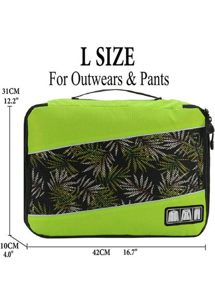 Yeşil L Tarzı Soperwillton Paket Küpler Seyahat Çantası Bagaj Paketleme Duffle Saklama Çantası Naylon Erkek Kadın Valiz Kıyafet Düzenleyici Nefes Alabilir (Yurt Dışından)