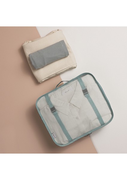 Gök Mavisi 7 Adet Tarzı 2021 Seyahat Çantaları Giysi Ayakkabı Iç Çamaşırı Seyahat Organizer Sutyen Kozmetik Çanta Saklama Aksesuarları Valiz Paket Küpü (Yurt Dışından) indirimleri