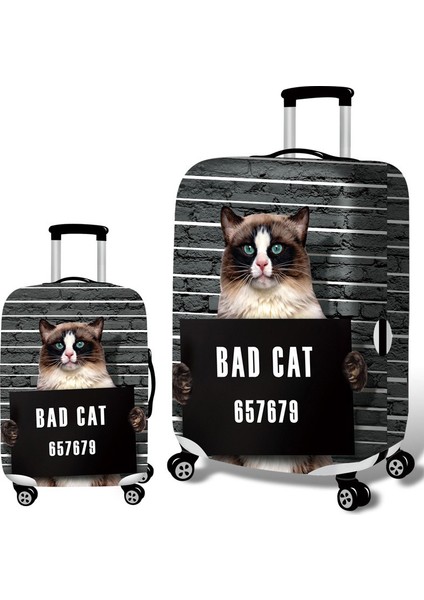 K Tarzı Xl Beden Bulldog Desenli Seyahat Aksesuarları Valiz Kılıfı Çanta Koruma Bagaj Tozu Kapak Esnek Kumaşlar Gövde Set Kılıflar Için (Yurt Dışından)