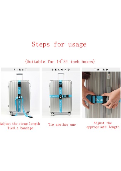 Sarı Kilit Stili Bavul Bandı Üç Basamaklı Şifre Esneklik Bileklik Seyahat Aksesuarı Bavul Kayışı Çapraz Kemer Ayarlanabilir Bavul Hızlı Çıkarma ile (Yurt Dışından) modelleri