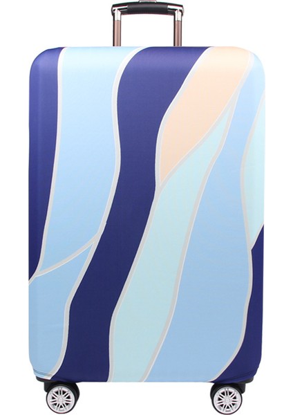 D Stili M Beden Yeşil Dalgalı Valiz Kılıfı Seyahat Aksesuarı Turnuva Kumaşı Elastik Koruyucu Kılıf Uygun (Yurt Dışından)