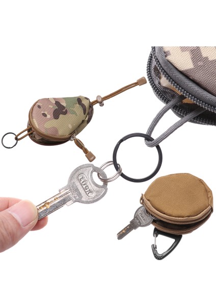 Stil 2- Yeşil Stil 900D Taktik Molle Askeri Koşu Çantası Kulaklık Çantası Taşınabilir Anahtar Bozuk Para Cüzdanı Kanca Mini Cep Kamp Çantaları Cüzdan (Yurt Dışından)