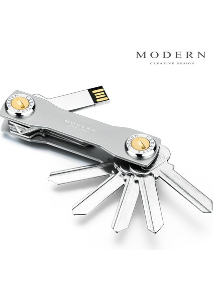 Gri Anahtarlık Stili Alüminyum Anahtar Cüzdan Kendin Yap Anahtarlık Edc Cebinde Anahtar Tutucu Düzenleyici - Modern (Yurt Dışından) fiyatları