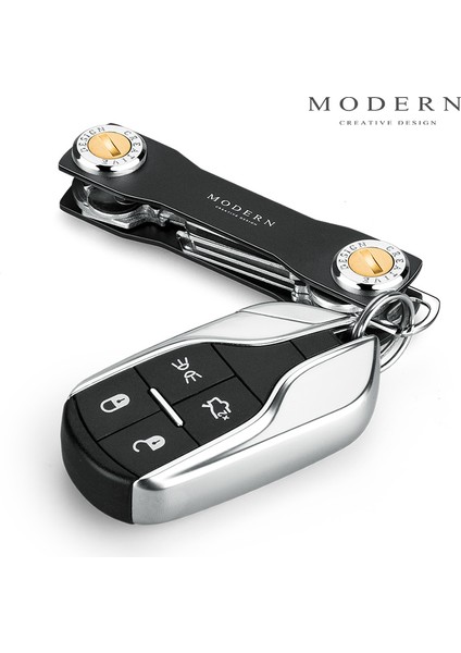 Gri Anahtarlık Stili Alüminyum Anahtar Cüzdan Kendin Yap Anahtarlık Edc Cebinde Anahtar Tutucu Düzenleyici - Modern (Yurt Dışından) fırsatları