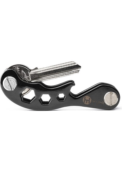 Siyah Stil Alüminyum Metal Edc Anahtar Cüzdanı Erkekler Anahtar Tutucu Akıllı Ev Düzenleyici Yeni Tasarımcı Anahtarlar Organizatör Anahtarlık Şişe Açacağı ile (Yurt Dışından)