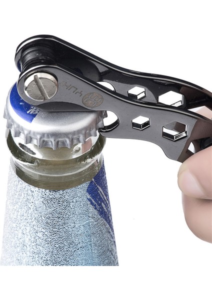 Siyah Stil Alüminyum Metal Edc Anahtar Cüzdanı Erkekler Anahtar Tutucu Akıllı Ev Düzenleyici Yeni Tasarımcı Anahtarlar Organizatör Anahtarlık Şişe Açacağı ile (Yurt Dışından) modelleri