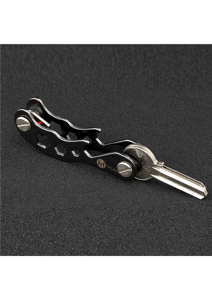 Siyah Stil Alüminyum Metal Edc Anahtar Cüzdanı Erkekler Anahtar Tutucu Akıllı Ev Düzenleyici Yeni Tasarımcı Anahtarlar Organizatör Anahtarlık Şişe Açacağı ile (Yurt Dışından) fırsatları