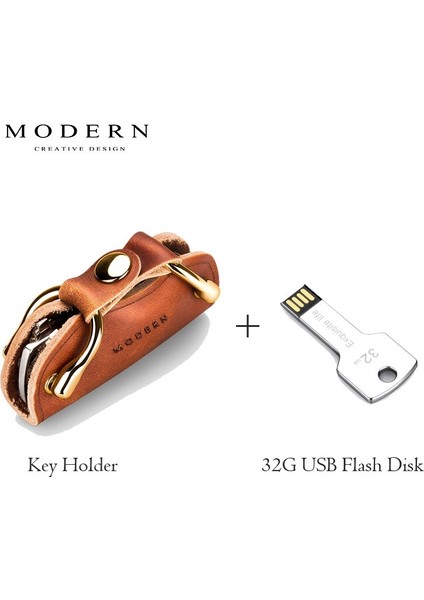 Tutucu 32GB Tarzı Yeni Gerçek Deri Akıllı Anahtar Cüzdanı Dıy Anahtarlık Edc Cep Araba Anahtar Tutucu Anahtar Düzenleyici Tutucu (Yurt Dışından)