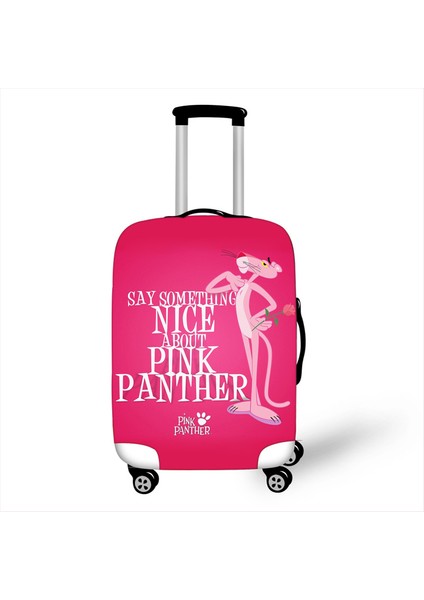 No.9 Tarzı S Beden Sevimli Dolgulu Bagaj Koruyucu Kılıf Pembe Oyuncu Leopar Baskılı Seyahat Aksesuarı Uygun Inç Valiz Kılıfı (Yurt Dışından)