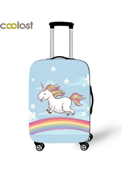 Apxt DJS05 Stili Xl Beden Karikatür Unicorn Seyahat Valizi Koruyucu Kapaklar Kadınlar Sevimli Bagaj Kızlar Gökgürültülü Bulutlar Bavul Seyahat Aksesuarları (Yurt Dışından) fiyatları