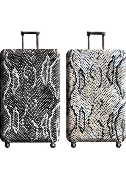 L Bagaj Kapağı Stili M Beden Yılan Desenli Elastik Valiz Kılıfı Valiz Koruyucu Kapaklar Bagaj Koruma Uygun Kılıf Suitcase Kılıfı (Yurt Dışından) fırsatları