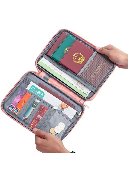 Siyah M Stili Seyahat Pasaport Kılıfı Su Geçirmez Pasaport Tutucu Çok Fonksiyonlu Kimlik Belgesi Cüzdanı Organizatör Kredi Kartı Aksesuarları (Yurt Dışından)