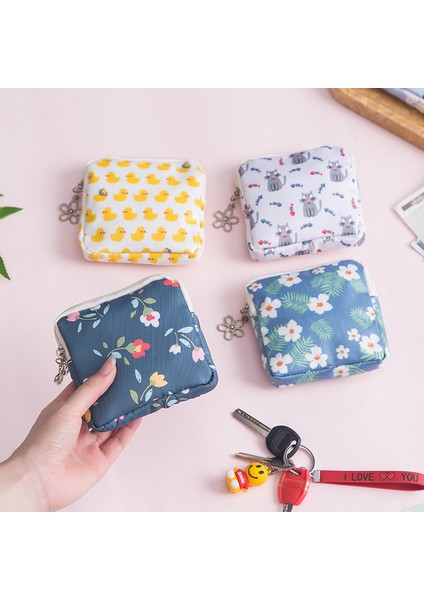 Shmrj-Colorsördek Stili Yeni Seyahat Paketleme Çantaları Kadın Kız Küçük Şirin Bozuk Para Kart Para Anahtar Ruj Kozmetik Hijyenik Ped Kulaklık Saklama Çantaları (Yurt Dışından) modelleri