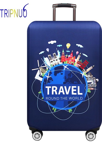 W Stili S Beden Dünya Seyahat Bavul Kılıfı Elastik Kasa Valiz Korumalı Kapak Tekerlekli Bagaj Çantası Kapak Erkek Kadın Kalın (Yurt Dışından) modelleri