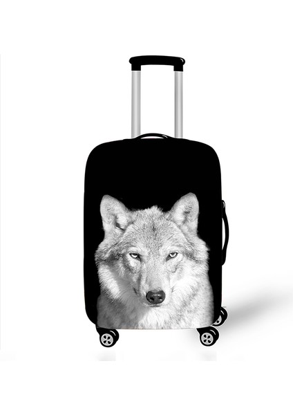 PXTBLACKDW06 Stili Xl Beden Siyah Beyaz Hayvanlar Aslan Kaplan Seyahat Bavul Koruyucu Kılıf Valiz Kılıfı Seyahat Aksesuarları Elastik Valiz Toz Kapağı (Yurt Dışından) modelleri