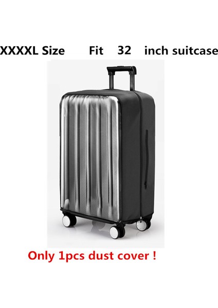 Xxxxl Black Style Pvc Şeffaf Koruyucu Toz Kapağı Valiz Elastik Su Geçirmez Seyahat Bavulu Yağmurluk Çantaları Seyahat Bavul Aksesuarları Ürünü (Yurt Dışından)