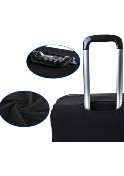 Siyah Stil L Beden Bavul Koruyucu Kapak Beyaz Harfler Baskılı Seyahat Aksesuarları Elastik Bavul Toz Tekerlekli Kasa 18''-28'' Valiz Uygulanacak (Yurt Dışından) indirimleri