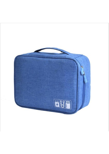 Mavi Stil Çok Fonksiyonlu Taşınabilir Kablo Dijital Depolama Çantası Organizatörü USB Gadget Şarj Kabloları Makyaj Fermuar Su Geçirmez Seyahat Aksesuarları (Yurt Dışından) fırsatları