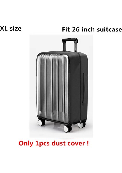 Xl Siyah Stil Pvc Şeffaf Koruyucu Toz Kapağı Valiz Elastik Su Geçirmez Seyahat Bavulu Yağmurluk Çantaları Seyahat Bavul Aksesuarları Ürünü (Yurt Dışından)