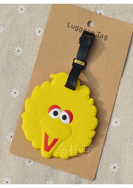 Siyah Stil Sesame Street Elmo Anime Seyahat Aksesuarları Bagaj Etiketi Valiz Kimlik Adres Taşınabilir Etiket Tutucu Bagaj Etiketi Hediye Yeni (Yurt Dışından) fırsatları