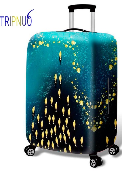 No.15 Tarzı L Beden Sarı Balina Grubu Valiz Koruyucu Kılıf Seyahat Aksesuarı Elastik Valiz Kılıfı Için (Yurt Dışından) fırsatları