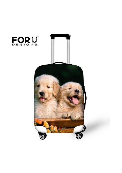 CA4994 Stili S Beden Forudesıgns Seyahat Valizi Kılıfı Sevimli Husky Köpek Baskılı Seyahat Kılıfı Toz Geçirmez Elastik Toz Geçirmez Bavul Kılıfı Kapakları (Yurt Dışından)
