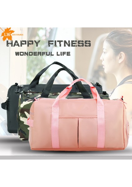 Kamuflaj Tarzı Outdoor Su Geçirmez Naylon Erkek Kadın Spor Çantası Özel Logo Yoga Mat Spor Tote Çantası Eğitim Seyahat Çantası Hafta Sonu Çantası Baskı Desen (Yurt Dışından)