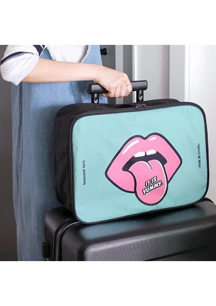 L Mavi Dil Stili Dil Naylon Katlanabilir Seyahat Çantaları Cinsiyetsiz Büyük Kapasiteli Çanta Valiz Kadınlar Su Geçirmez El Çantaları Erkekler Seyahat Çantaları Giysi Düzenleyici (Yurt Dışından) fiyatları