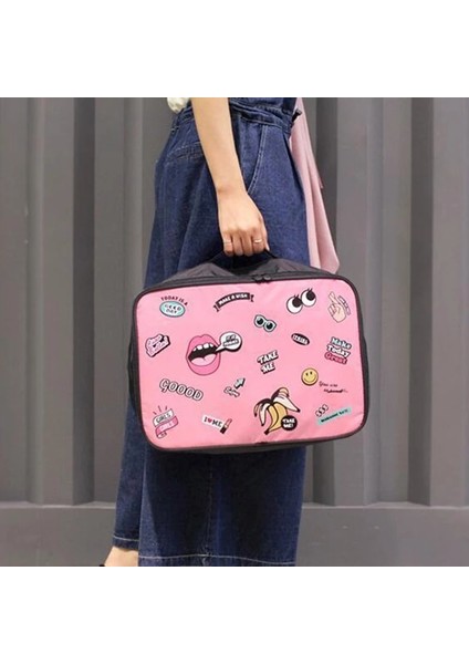 L Mavi Dil Stili Dil Naylon Katlanabilir Seyahat Çantaları Cinsiyetsiz Büyük Kapasiteli Çanta Valiz Kadınlar Su Geçirmez El Çantaları Erkekler Seyahat Çantaları Giysi Düzenleyici (Yurt Dışından) fırsatları