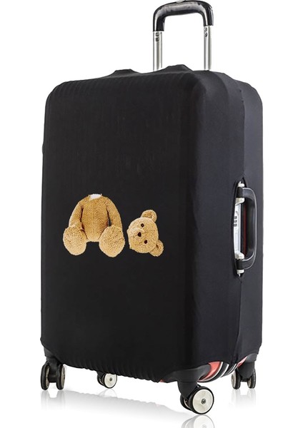 1BEAR001 Stili M Beden Mukavemetli Seyahat Valiz Kılıfı, Daha Kalın Seyahat Aksesuarı, 24 Inç Ayı Baskılı Bavul Toz Önleyici Kılıf (Yurt Dışından)
