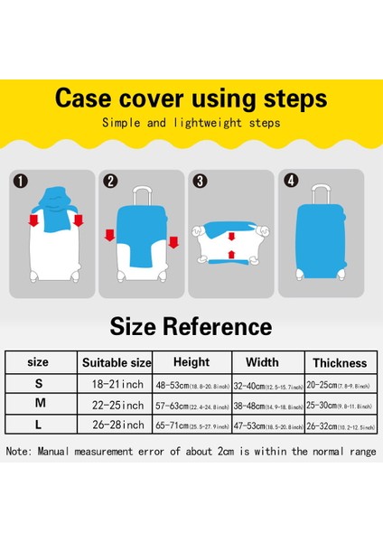 1BEAR001 Stili M Beden Mukavemetli Seyahat Valiz Kılıfı, Daha Kalın Seyahat Aksesuarı, 24 Inç Ayı Baskılı Bavul Toz Önleyici Kılıf (Yurt Dışından) modelleri