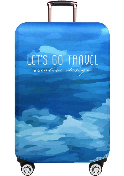 Mavi Rüya Tarzı Xl Beden Mutlu Gezegen Tekerlekli Valiz Koruyucu Kılıf Çiçekler Flamingo Mavi Rüya Seyahat Bavul Kılıfı Elastik Koruyucu Kapaklar XT910 (Yurt Dışından)