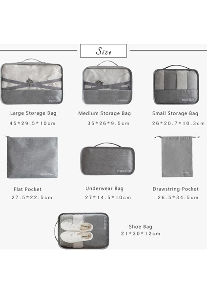 W Stili Erkek Seyahat Çantaları Setleri Su Geçirmez Paket Kübü Taşınabilir Giysi Ayırıcı Kadın Bagaj Aksesuarları Ürün 2019 (Yurt Dışından) fiyatları