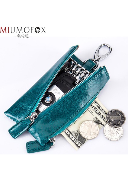 Yeşil Stil Moda Yeni Hakiki Deri Erkek Anahtar Tutucu Ev Temizlikçisi Anahtarlar Organizatör Kadınlar Bozuk Para Cüzdanı Fermuar Araba Anahtar Kılıfı Bozuk Para Pochette Kapak Çanta (Yurt Dışından) fiyatları