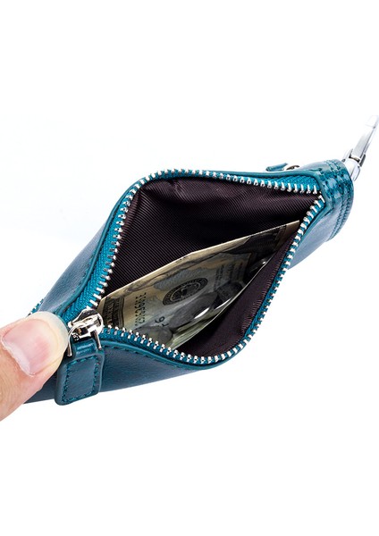 Yeşil Stil Moda Yeni Hakiki Deri Erkek Anahtar Tutucu Ev Temizlikçisi Anahtarlar Organizatör Kadınlar Bozuk Para Cüzdanı Fermuar Araba Anahtar Kılıfı Bozuk Para Pochette Kapak Çanta (Yurt Dışından) indirimleri