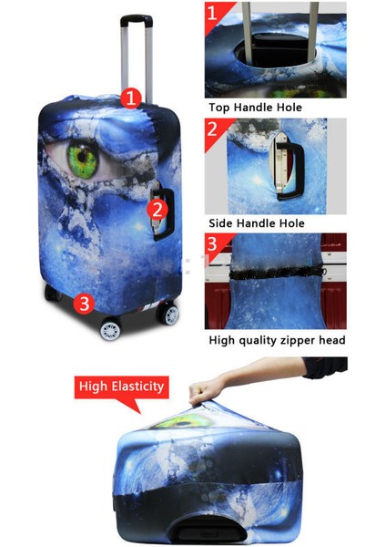 HTSC0266F26 Stili Xl Beden Forudesıgns Moda Seyahat Aksesuarları Bagaj Koruyucu Kapaklar Kedi Yansıtma Kaplan Tasarımı Valiz Kapağı Inç Depo Durumu (Yurt Dışından) fırsatları
