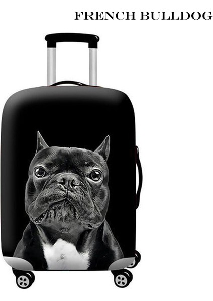 Fransız Bulldog Stili S Beden 2021 Su Geçirmez Kalın Seyahat Valizi Koruyucu Kılıf Bavul Kılıfı Aksesuarları 18 Inç Bavul Için Uygundur (Yurt Dışından)