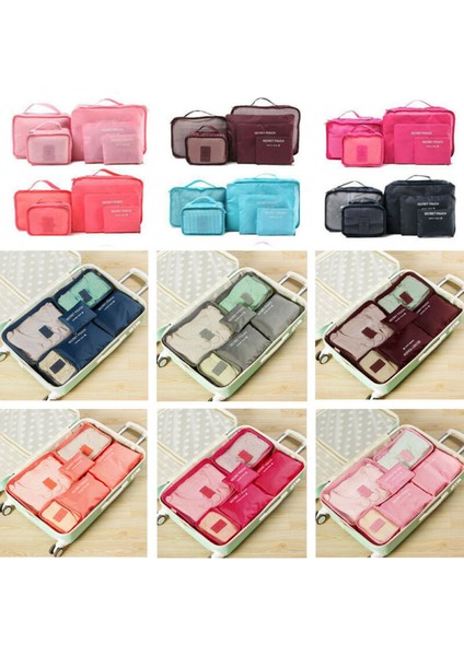 Derin Mavi Tarzı 8 Renk Yeni Gelen Seyahat Düzenleyici Çanta Kıyafet Torbası Taşınabilir Depolama Kutusu Valiz - (Yurt Dışından) modelleri