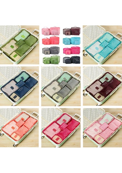 Derin Mavi Tarzı 8 Renk Yeni Gelen Seyahat Düzenleyici Çanta Kıyafet Torbası Taşınabilir Depolama Kutusu Valiz - (Yurt Dışından) fırsatları