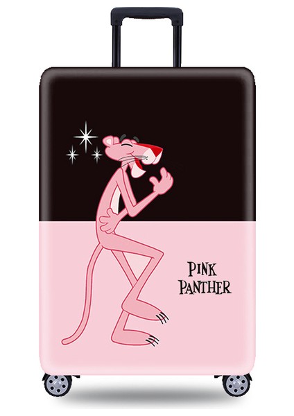 No.2 Tarzı M Beden Sevimli Dolgulu Bagaj Koruyucu Kılıf Pembe Oyuncu Leopar Baskılı Seyahat Aksesuarı Uygun Inç Valiz Kılıfı (Yurt Dışından)