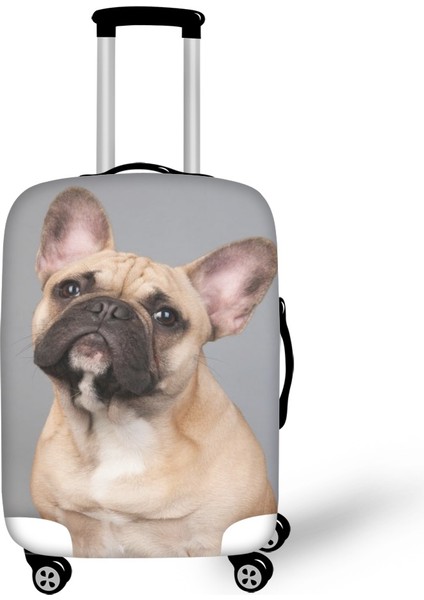 Z3214 ​​stili S Beden 18''-32'' Gövde Kılıfı Anti-Toz French Bulldog Baskılı Valiz Koruyucu Toz Kapağı Su Geçirmez Seyahat Valizi Kılıfı Xl (Yurt Dışından)