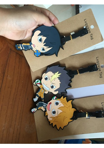 Mavi Stil Haikyu Anime Seyahat Aksesuarları Bagaj Etiketi Valiz Kimlik Adres Taşınabilir Etiketler Tutucu Bagaj Etiketi Hediyeler Yeni (Yurt Dışından) fırsatları