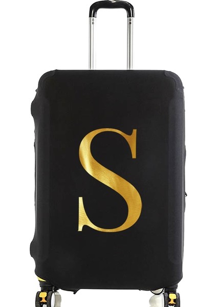 8 Harfs Stili S Beden Bavul Kılıfı Valiz Koruyucu Kapak Mektup Ad Desen Seyahat Aksesuarları Elastik Bagaj Toz Kapağı Bavul Uygula (Yurt Dışından)