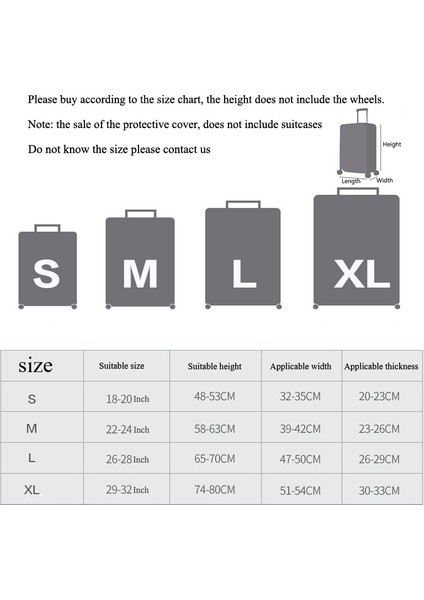 Siyah Stil M Beden Seyahat Valizi Koruyucu Kılıf Elastik Bagaj Toz Kapağı 18''-32'' Valizlere Uygundur (Yurt Dışından) modelleri