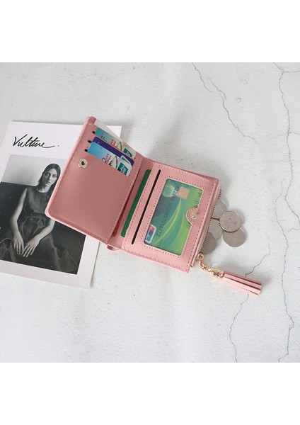 Siyah Stil Çiçekli Küçük Püsküllü Cüzdan Kadın Kısa Şirin Fermuarlı Cüzdan Kız Bayan Bozuk Para Cüzdanları Monederos Para Monedas (Yurt Dışından) fırsatları