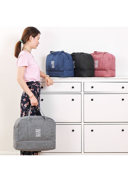 B Gri Tarzı Suya Dayanıklı Seyahat Spor Çantaları Erkekler Hafta Sonu El Çantası Büyük Kapasiteli Kıyafetler Çorap Şortlar Tote Organizer Valiz Bagaj Aksesuarları (Yurt Dışından) indirimleri