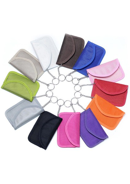 Kırmızı Stil Faraday Araba Anahtarı Rfıd Sinyal Engelleyici Çantalar Renkli Kimlik Kartı Çantası Hırsızlık Koruyucu Kılıf BAG1020 (Yurt Dışından) fiyatları