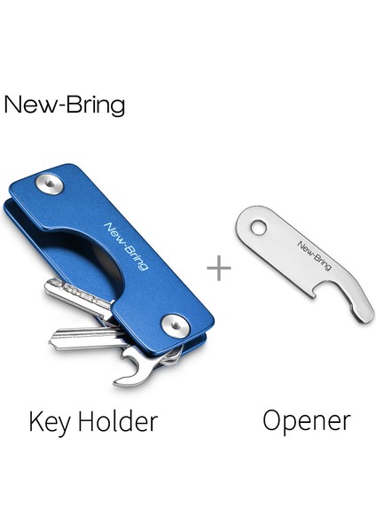 G2BLUE Açıcı Stili Anahtar Cüzdanı Alüminyum Metal Edc Erkek Anahtar Tutucu Akıllı Düzenleyici Ev Sahibi Anahtarlık Çanta Cüzdan (Yurt Dışından)