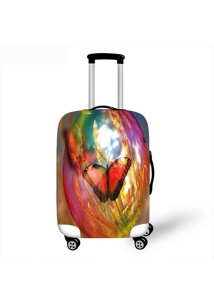 09 Bagaj Kapağı Stili M Beden Kelebek Desenli Valiz Kılıfı Kalın Valiz Koruyucu Kılıflar Elastik Valiz Kılıfı Valiz Koruyucu Kılıflar (Yurt Dışından)